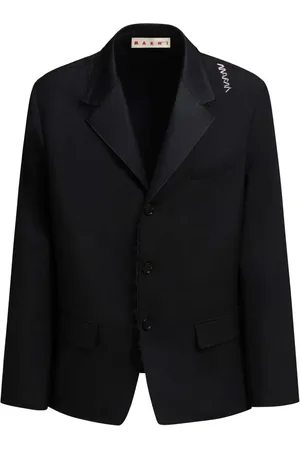 Marni Wollen blazer met geborduurd logo