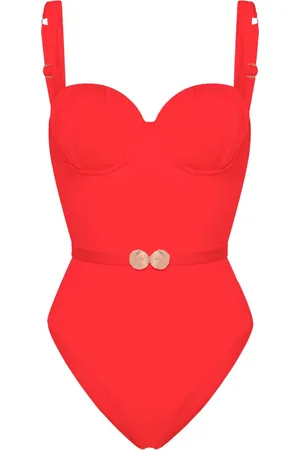 Noire Swimwear Balconette badpak met ruches en ceintuur