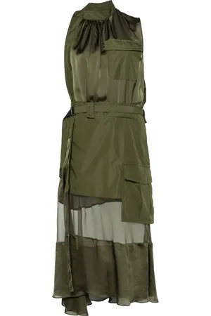 SACAI Jurk met vlakken