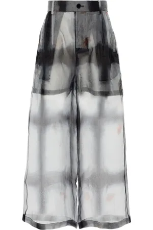 Feng Chen Wang High waist broek met wijde pijpen