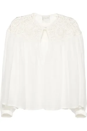 FORTE FORTE Blouse met gehaakt vlak