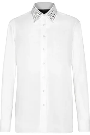 Philipp Plein Blouse met verfraaide kraag