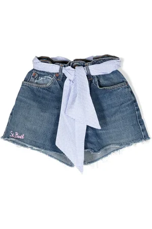 MC2 SAINT BARTH Arizone spijkershorts met ceintuur