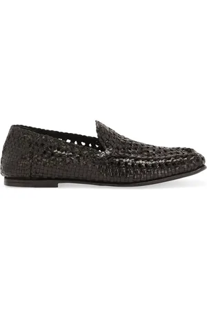 Dolce & Gabbana Geweven leren loafers