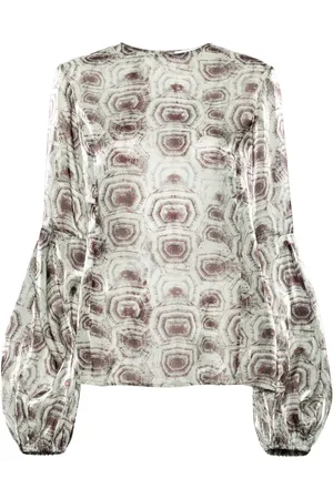 GENNY Organza blouse met schildpadprint