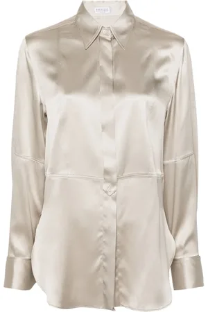 Brunello Cucinelli Blouse met puntige kraag