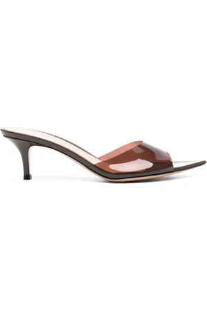 Gianvito Rossi Elle 55 mm muiltjes met doorzichtig bandje
