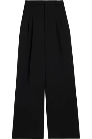 Ami Wollen pantalon met wijde pijpen