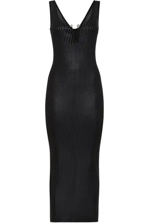 Philipp Plein Gecoate ribgebreide midi