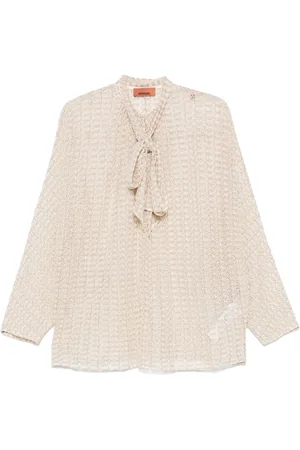 Missoni Lamé blouse met sjerpkraag