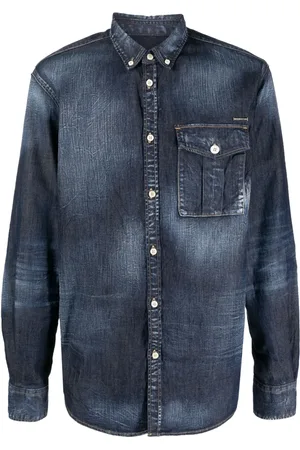 Dsquared2 Overhemd met logoplakkaat
