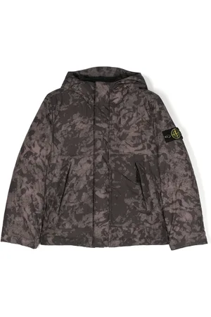 Stone Island Donsjack met capuchon en Compass