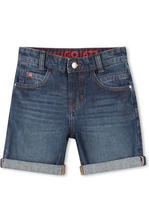 HUGO BOSS Spijkershorts met logopatch