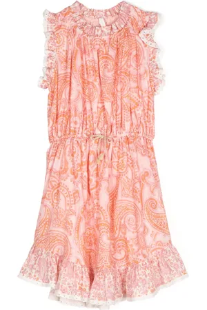 ZIMMERMANN Ottie geplooide jurk met paisley