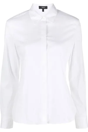 THEORY Blouse met verborgen plakkaat