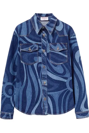 Puccini Denim overhemd met print
