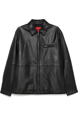 HUGO BOSS Leren jack met rits