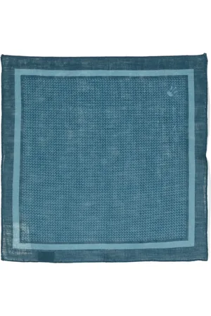 corneliani Linnen zakdoek met print