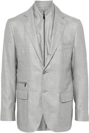 corneliani Gelaagde gemêleerde blazer