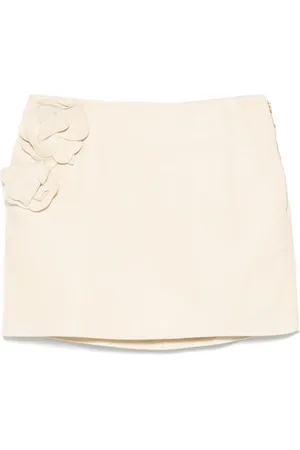 Elisabetta Franchi Flowers leren mini