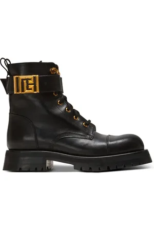 Balmain Leren veterlaarzen