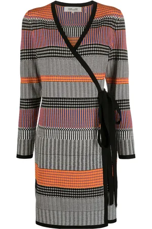 Diane von Furstenberg Ribgebreide wikkeljurk