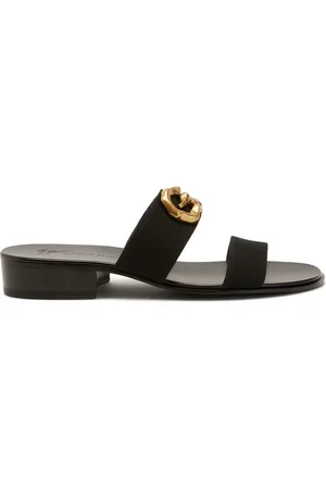 Giuseppe Zanotti Slippers met logoplakkaat