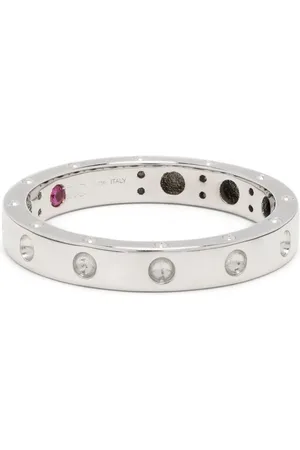 Roberto Coin 18kt witgouden Pois Moi smalle ring