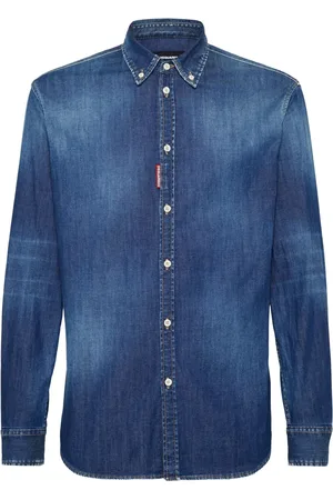 Dsquared2 Ruimvallend overhemd met donkere wassing