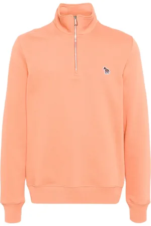 Paul Smith Katoenen sweater met zebrapatch en halve rits