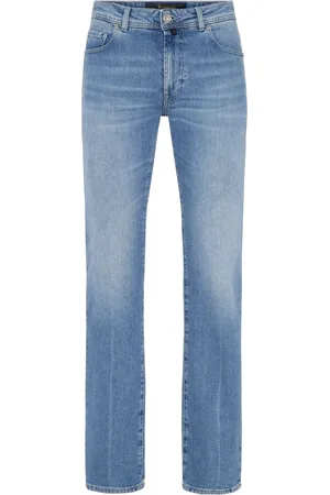 BILLIONAIRE Verwassen straight jeans met logopatch