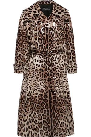 Dolce & Gabbana Trenchcoat met luipaardprint