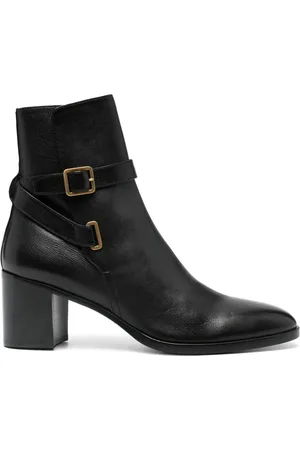 Saint Laurent Donrina enkellaarzen met gesp