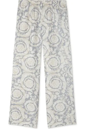 VERSACE Zijden trainingsbroek met barokprint
