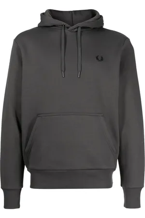 Fred Perry Hoodie met geborduurd logo en trekkoord