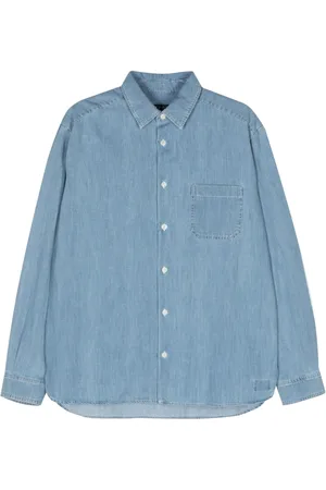 A.P.C. Chambray katoenen overhemd