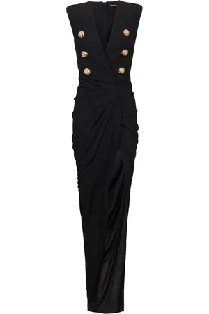 Balmain Getailleerde crêpe maxi