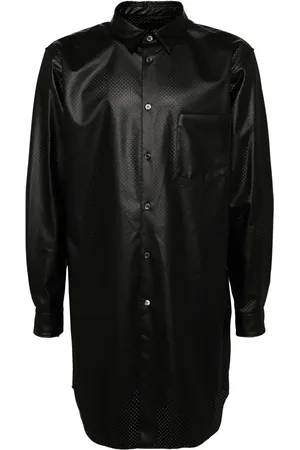 Comme des Garçons Geperforeerd overhemd van imitatieleer