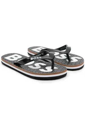 HUGO BOSS Teenslippers met logoprint