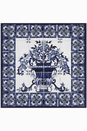 Dolce & Gabbana Twill sjaal met Majolica