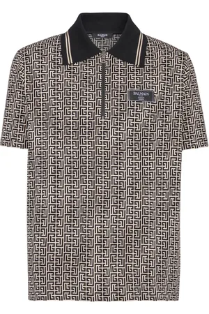 Balmain Labyrinth poloshirt met jacquard