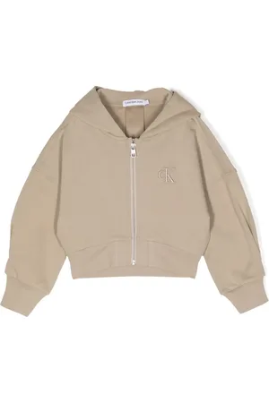 Calvin Klein Hoodie met geborduurd logo en rits