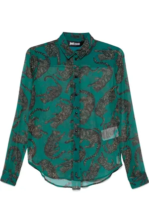 Roberto Cavalli Blouse met luipaardprint