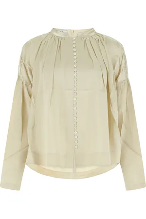 CO Blouse met ruches en ronde hals