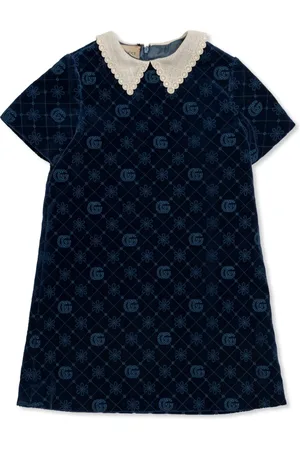 Gucci Double G jurk met geborduurde bloemen