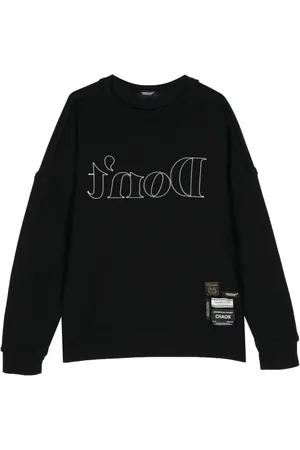 UNDERCOVER Sweater met geborduurde tekst en verlaagde schouders