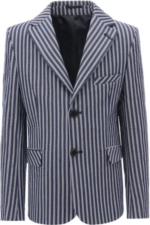 M. Moustache Gestreepte blazer met enkele rij knopen