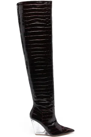 Stuart Weitzman Lucite 100 overknee laarzen