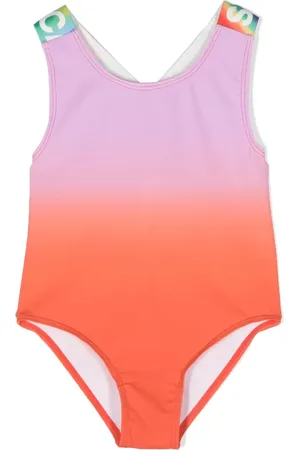 Stella McCartney Badpak met kleurverloop en regenboogprint