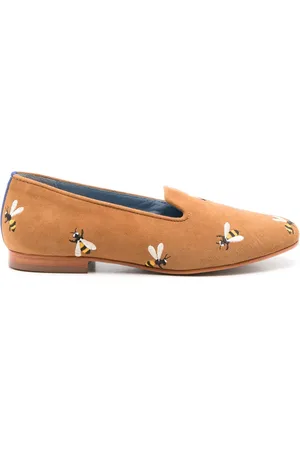 Blue Bird Hive loafers met borduurwerk